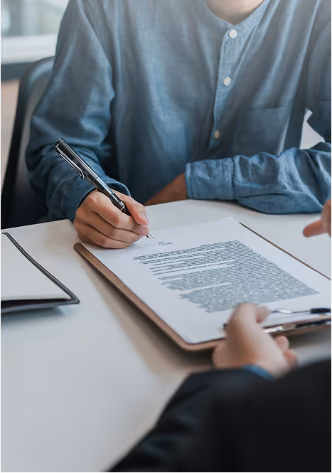A person signing an academic document